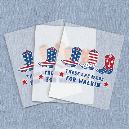 Patriotic Boots | American Pride, Country Attitude DTF Heat Transfers