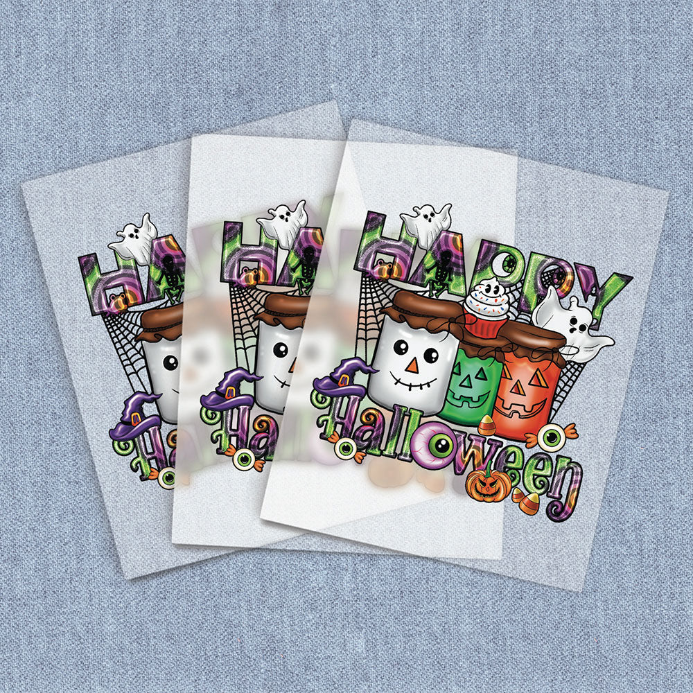 Happy Halloween Jars | Halloween DTF Heat Transfers