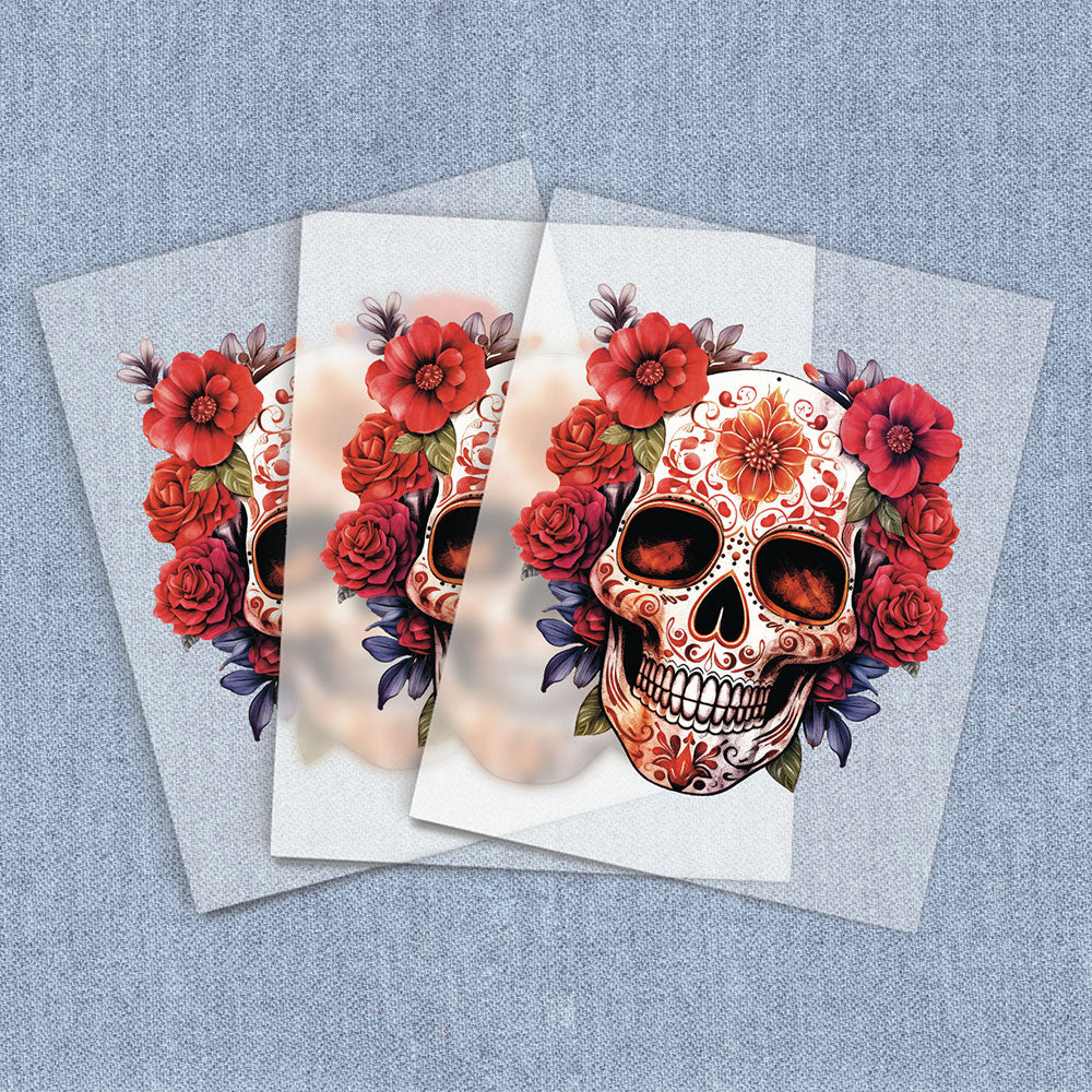 Floral Sugar Skull 4 | Seasonal & Holiday DTF Heat Transfers