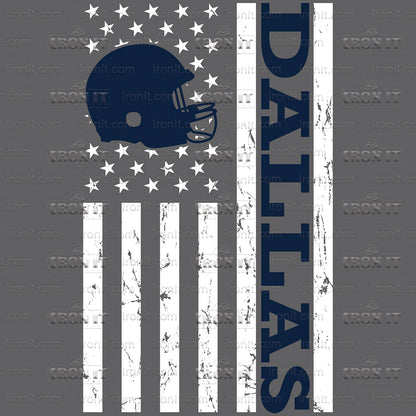 Dallas Football Flag | Sports, Football Direct to Film Heat Transfers