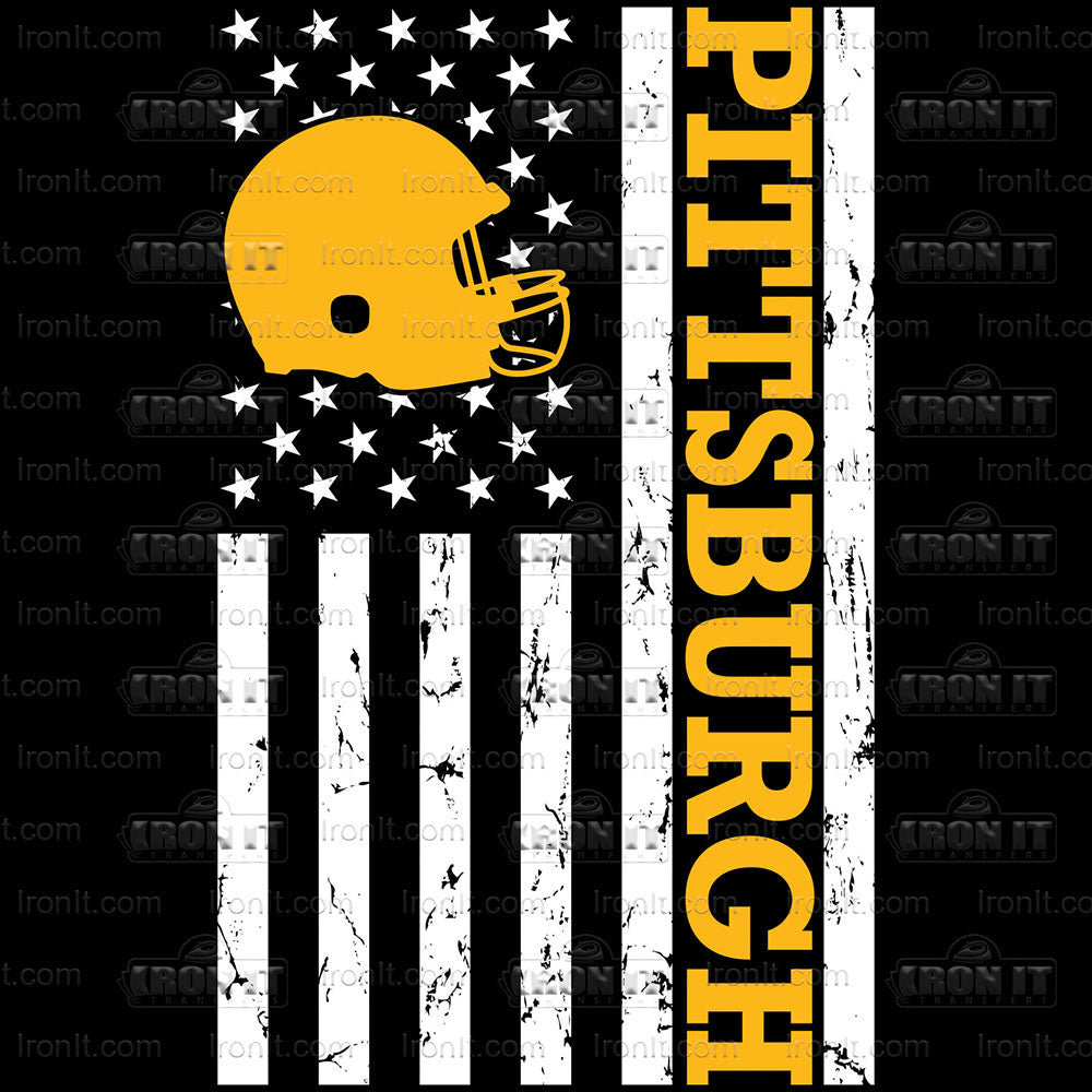 Pittsburgh Football Flag | Sports, Football Direct to Film Heat Transfers