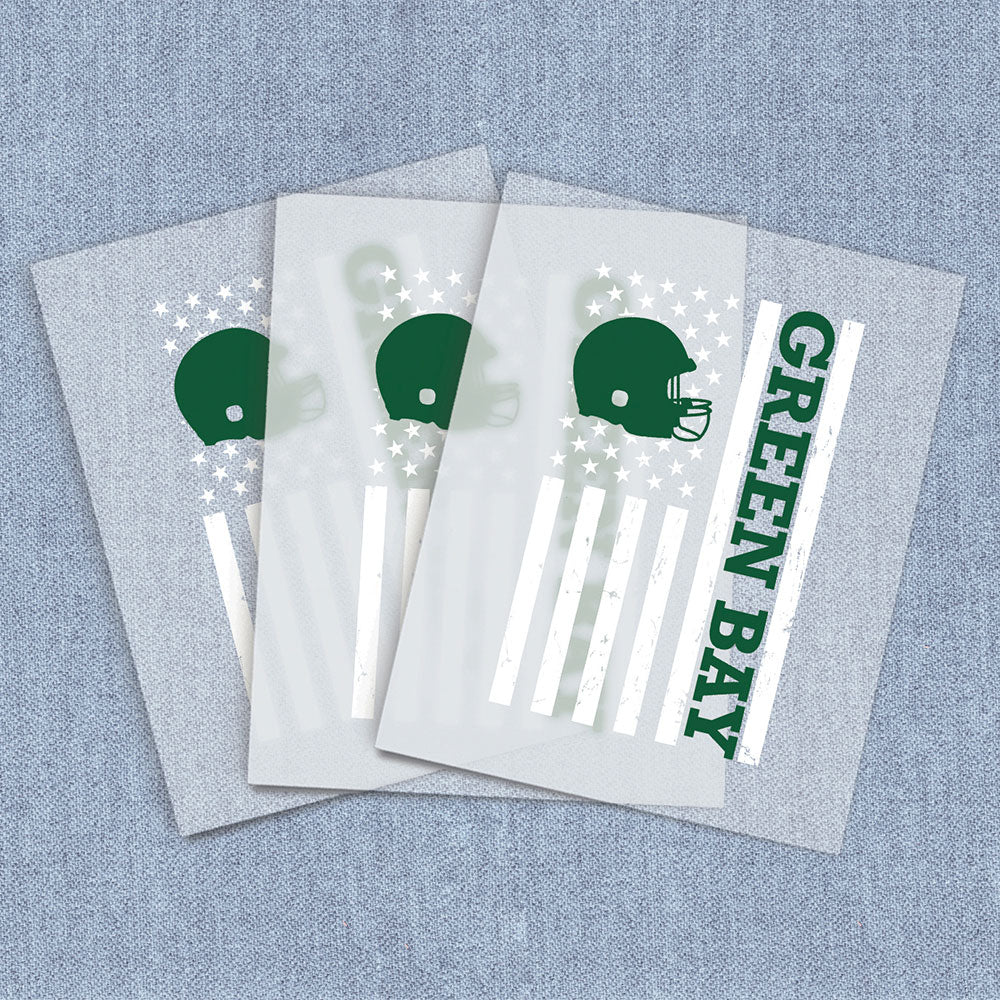 Green Bay Football Flag | Sports, Football DTF Heat Transfers