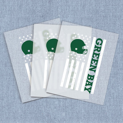 Green Bay Football Flag | Sports, Football DTF Heat Transfers