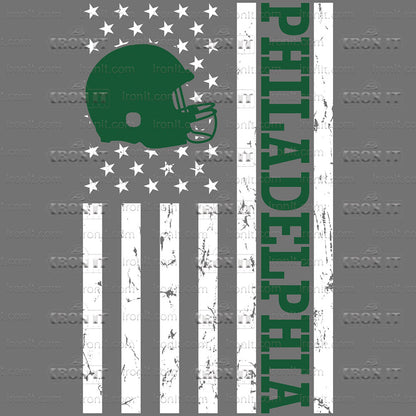 Philadelphia Football Flag | Sports, Football Direct to Film Heat Transfers