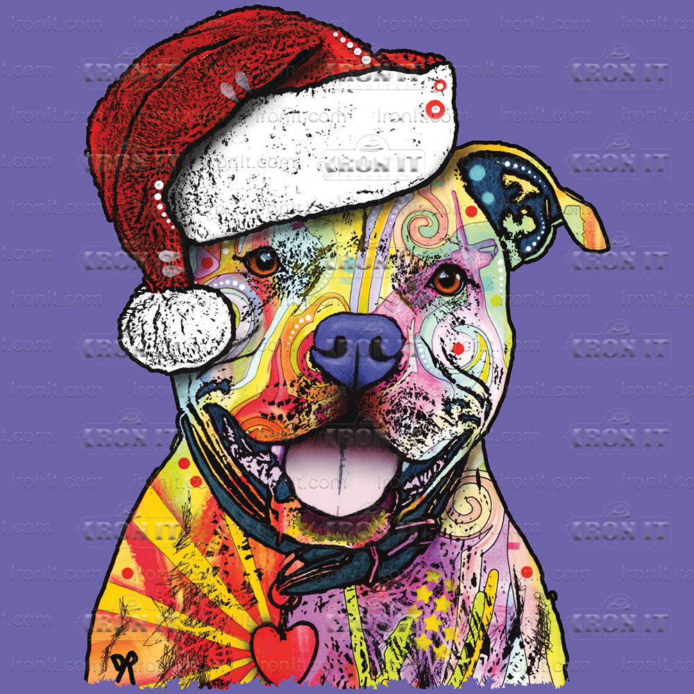 Christmas Pitbull | Christmas Dogs Direct to Film Heat Transfers