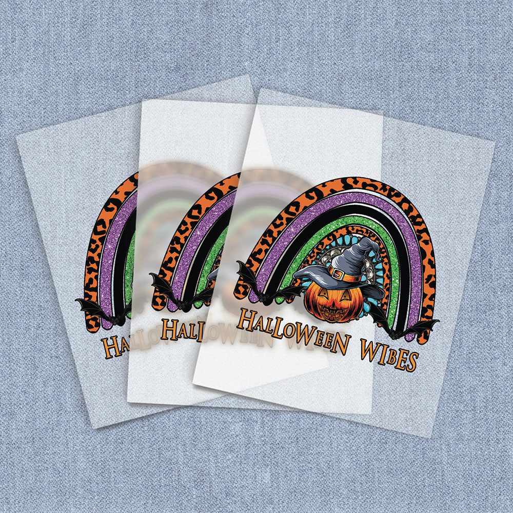 Halloween Vibes Rainbow | Halloween DTF Heat Transfers