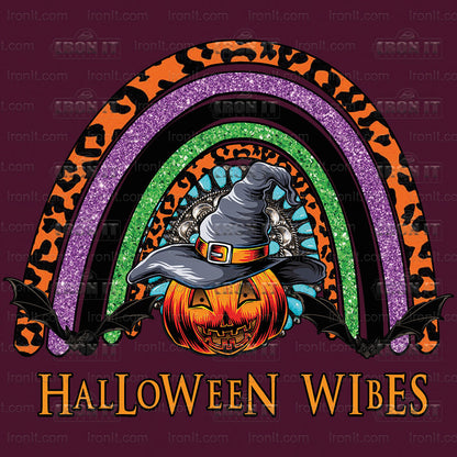 Halloween Vibes Rainbow | Halloween Direct-To-Film Heat Transfers