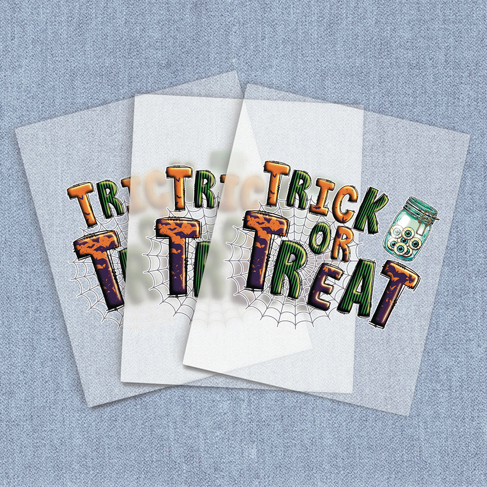 Trick or Treat Jar | Halloween DTF Heat Transfers