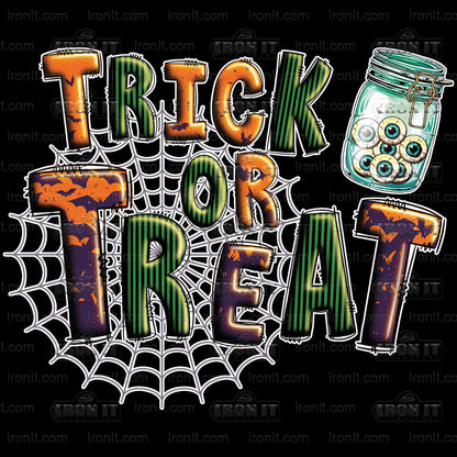 Trick or Treat Jar | Halloween Direct-To-Film Heat Transfers