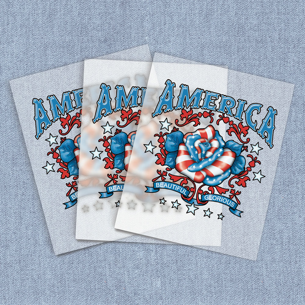 America Beautiful Glorious | American Pride DTF Heat Transfers