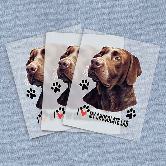 Chocolate Lab | Dogs DTF Heat Transfers