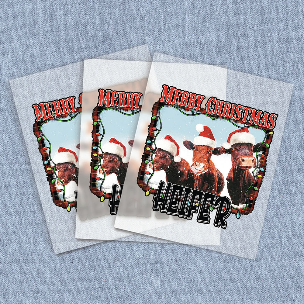 Christmas Heifer | Seasonal, Christmas DTF Heat Transfers