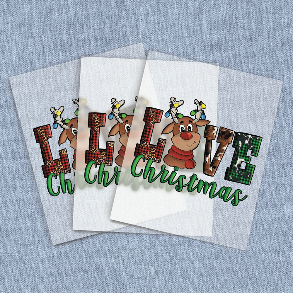 Love Christmas Deer | Seasonal, Christmas DTF Heat Transfers