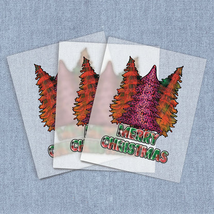 Christmas Ornage Plaid Trees | Seasonal, Christmas DTF Heat Transfers