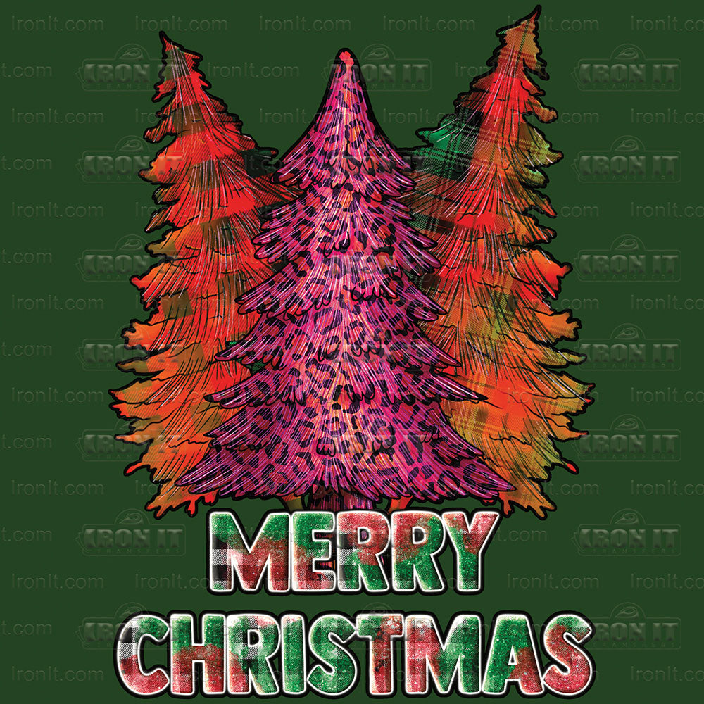 Christmas Ornage Plaid Trees | Seasonal, Christmas Direct to Film Heat Transfers