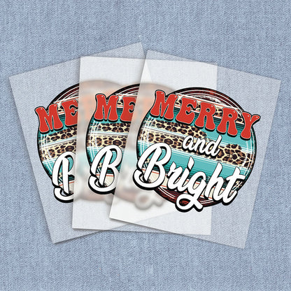 Merry and Bright | Seasonal, Christmas DTF Heat Transfers