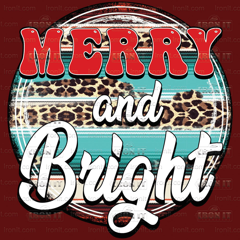 Merry and Bright | Seasonal, Christmas Direct to Film Heat Transfers