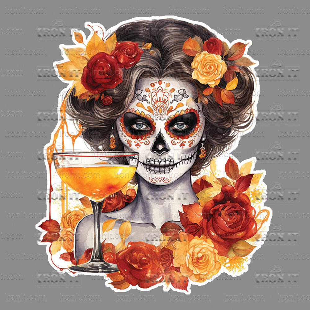 Day Of Dead Woman With Drink