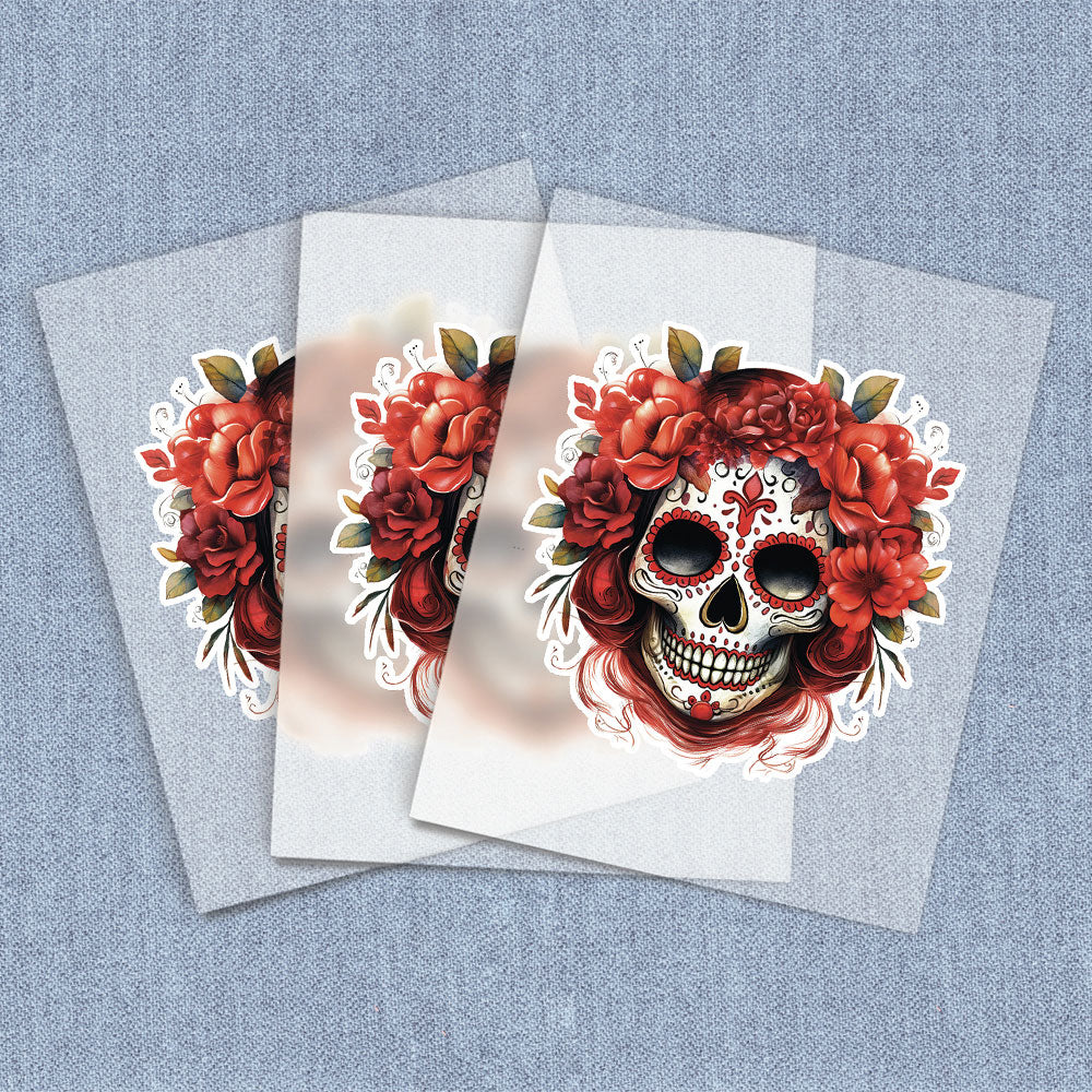 Red Flower Skull