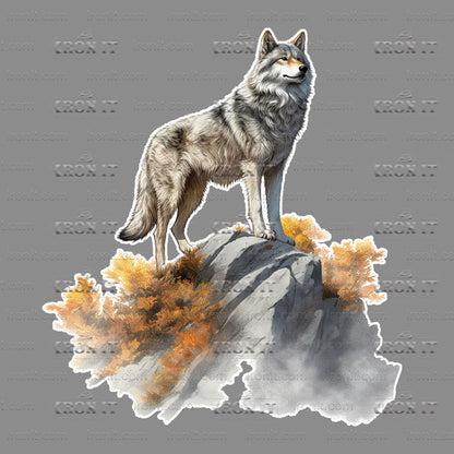 Wolf On A Rock 2