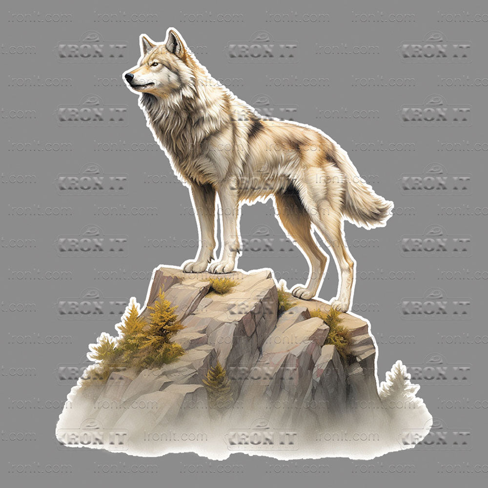 Wolf On A Rock 3