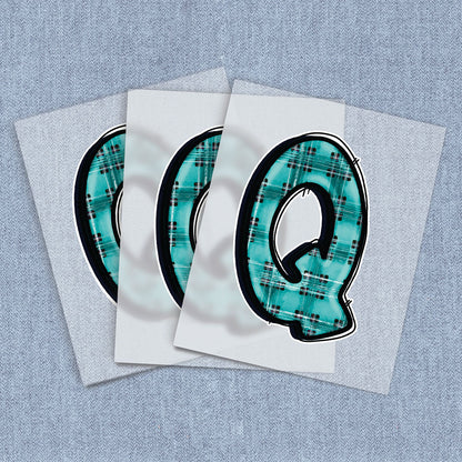 Q Teal Plaid