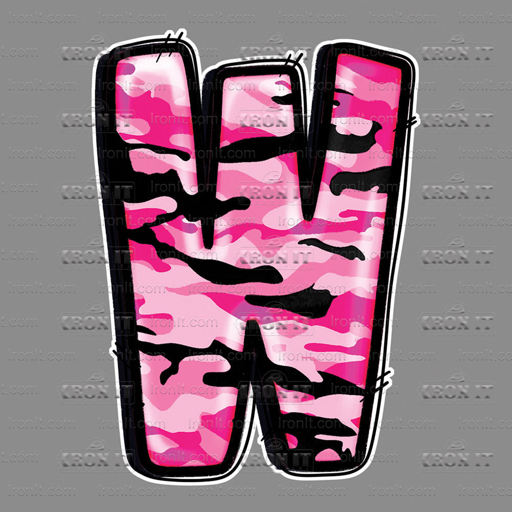 W Pink & Black Camo