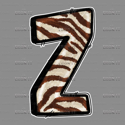 Z Brown & White Zebra Paint