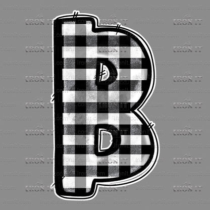 B Black & White Checkerboard