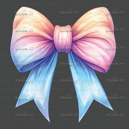 Yellow, Blue & Pink Coquette Bow