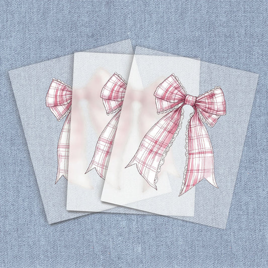 Pink Plaid Coquette Bow