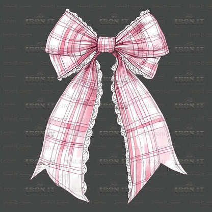 Pink Plaid Coquette Bow