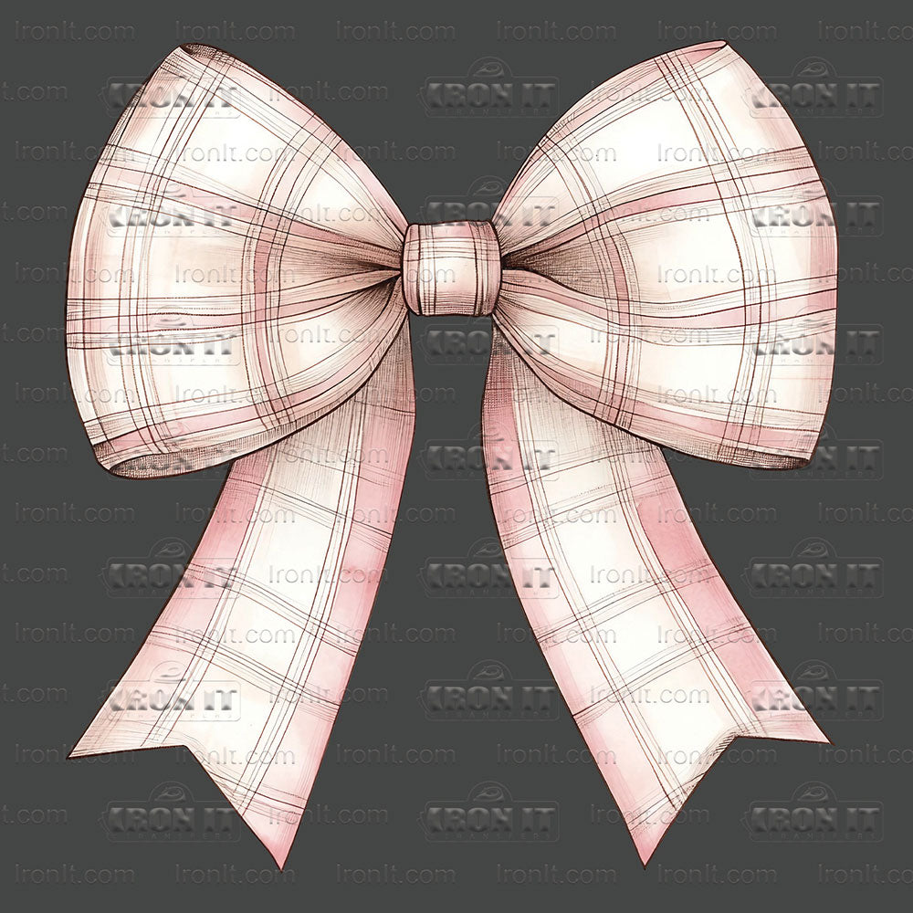 Pink Plaid Coquette Bow