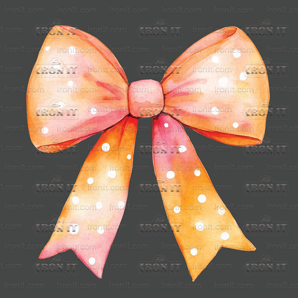 Orange Polka Dots Coquette Bow