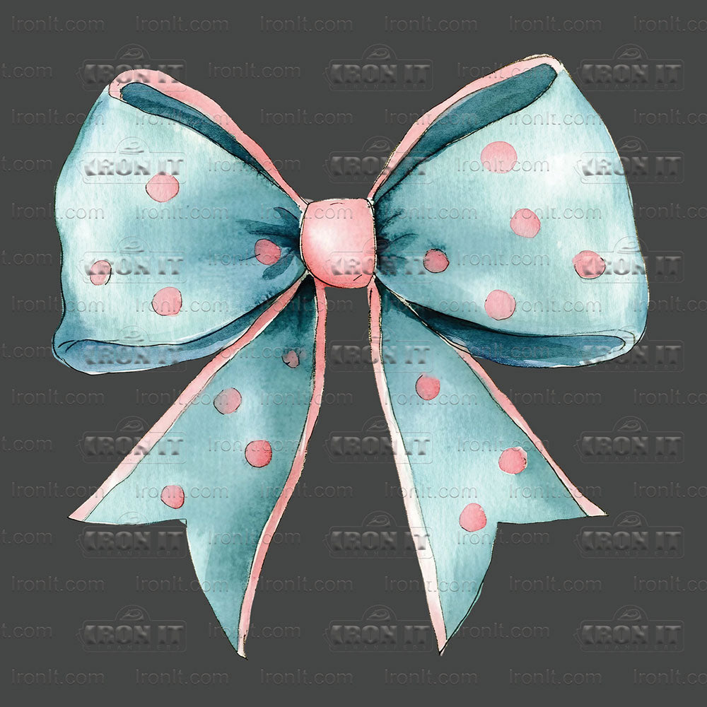 Pink & Blue Dots Coquette Bow