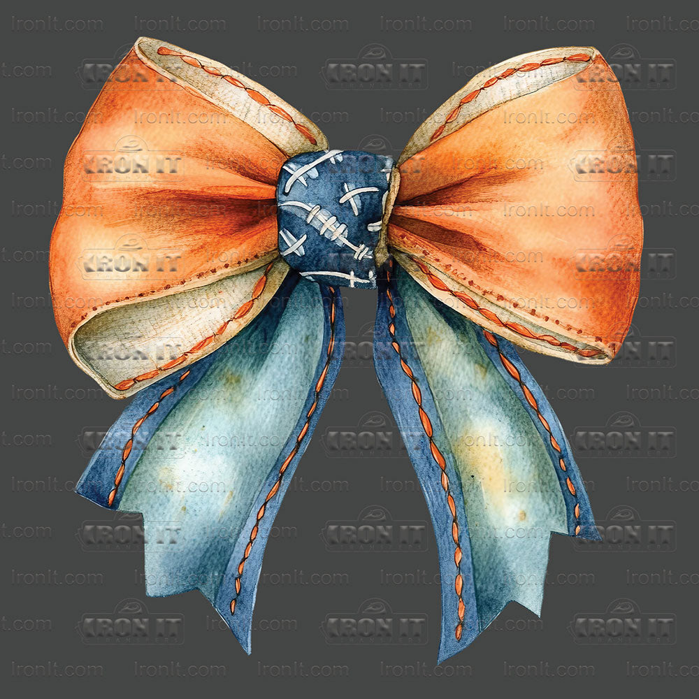 Vintage Orange & Blue Coquette Bow