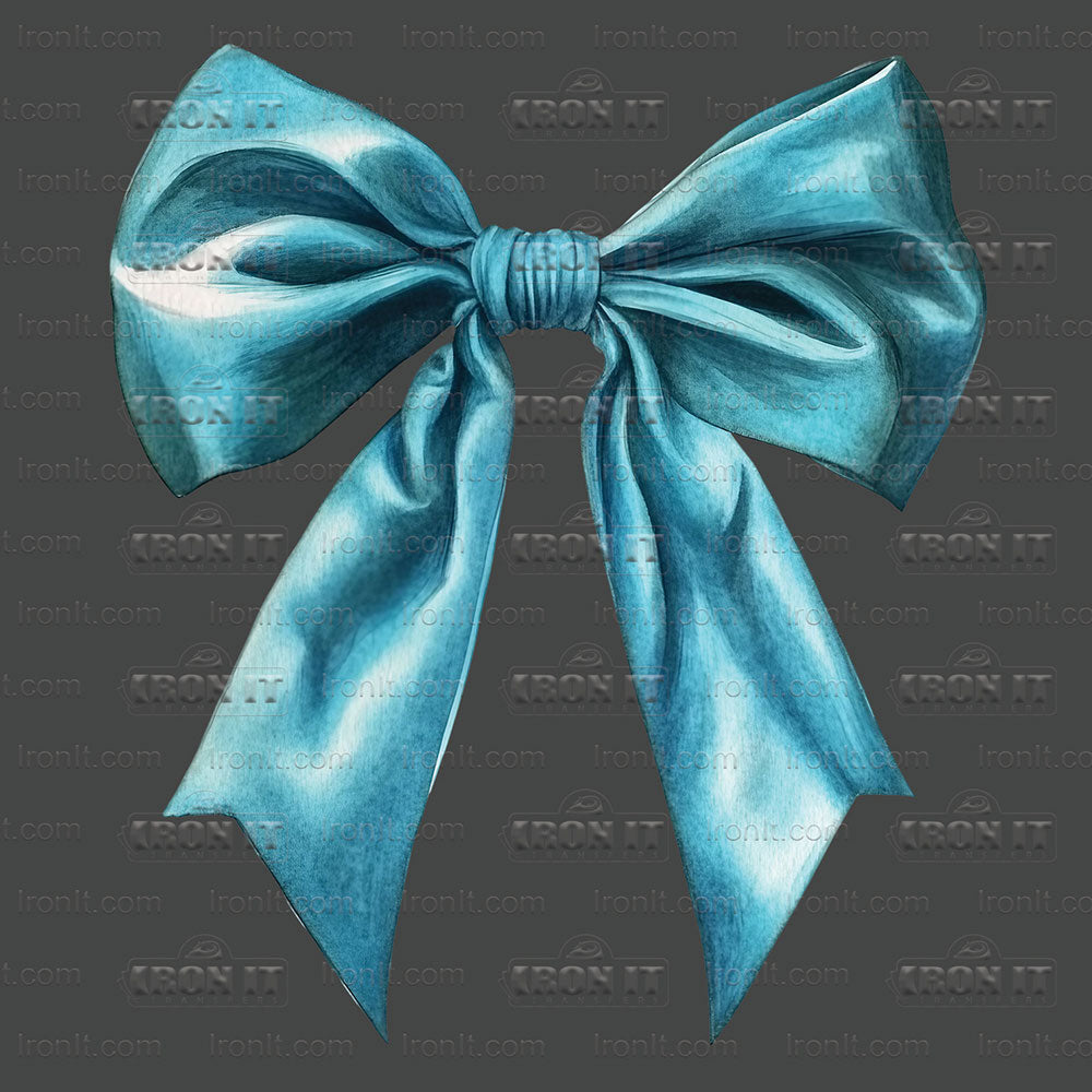 Shiny Blue Coquette Bow