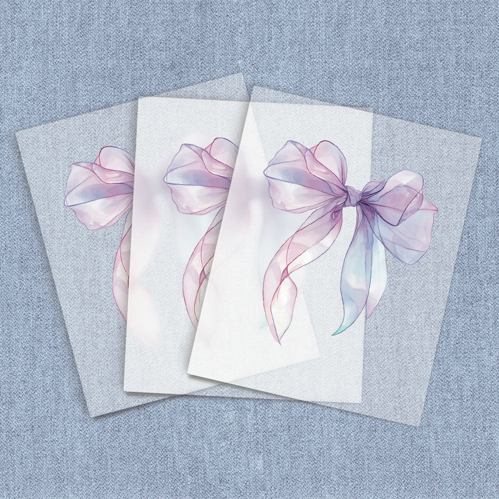 Purple Watercolor Coquette Bow