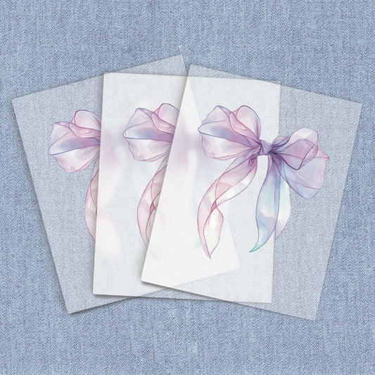 Purple Watercolor Coquette Bow