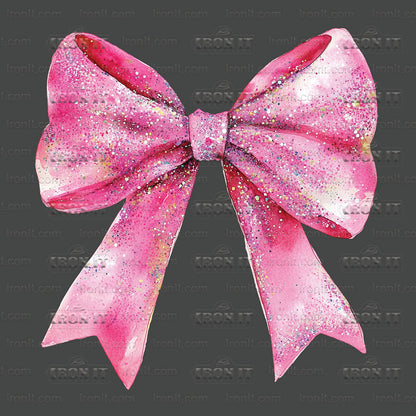 Pink Colorful Dots Coquette Bow