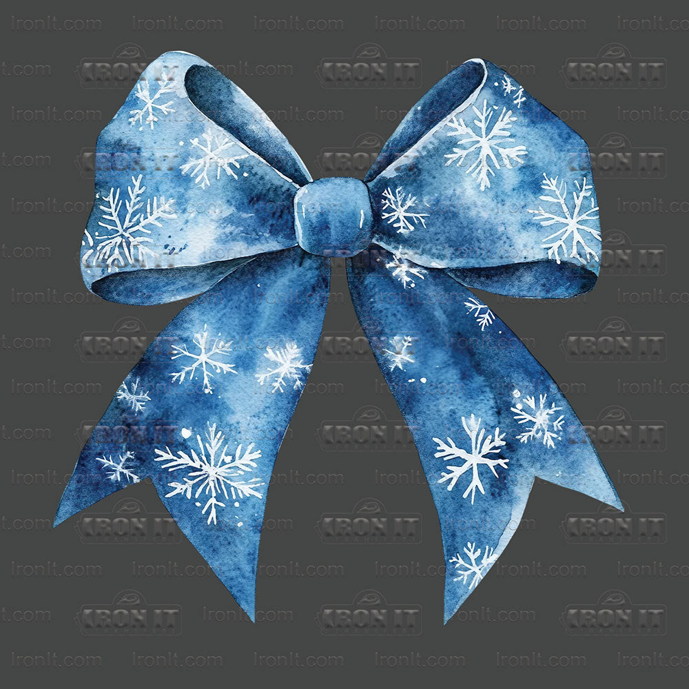 Blue Snowflake Coquette Bow