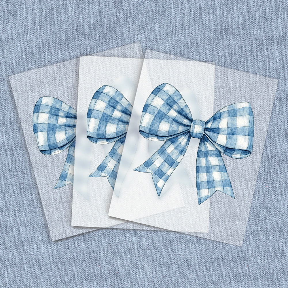 Blue Plaid Coquette Bow