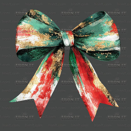 Gold Leaf Christmas Coquette Bow