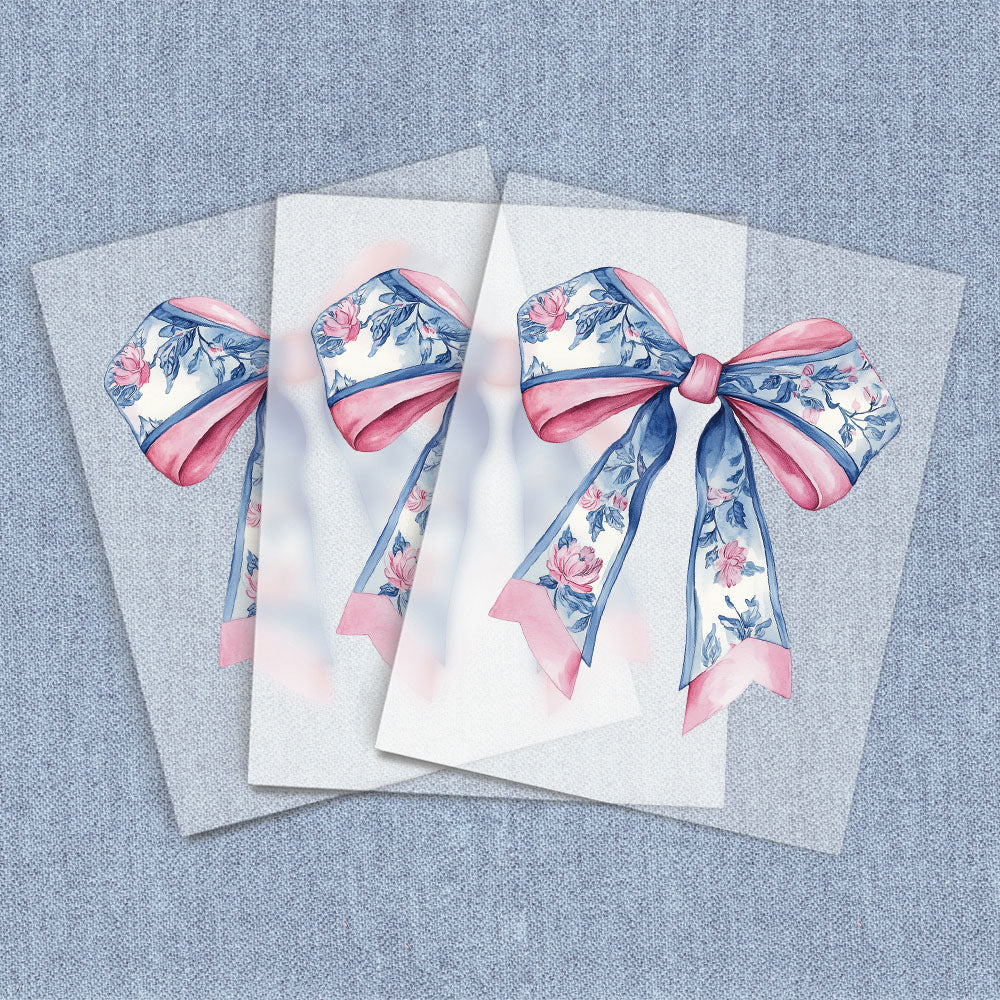 Blue & Pink Pastel Coquette Bow