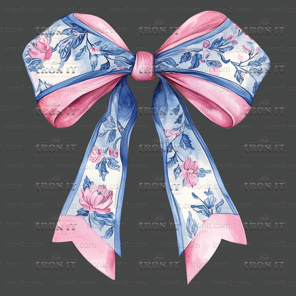 Blue & Pink Pastel Coquette Bow