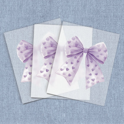 Purple Hearts Coquette Bow