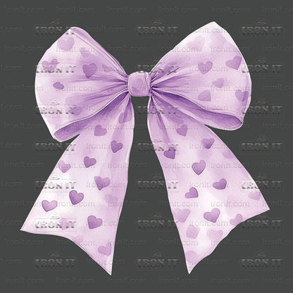 Purple Hearts Coquette Bow