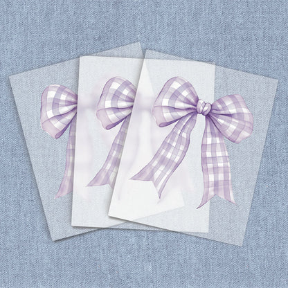 Purple Plaid Coquette Bow