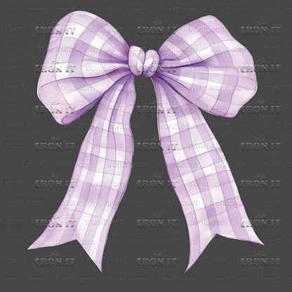 Purple Plaid Coquette Bow