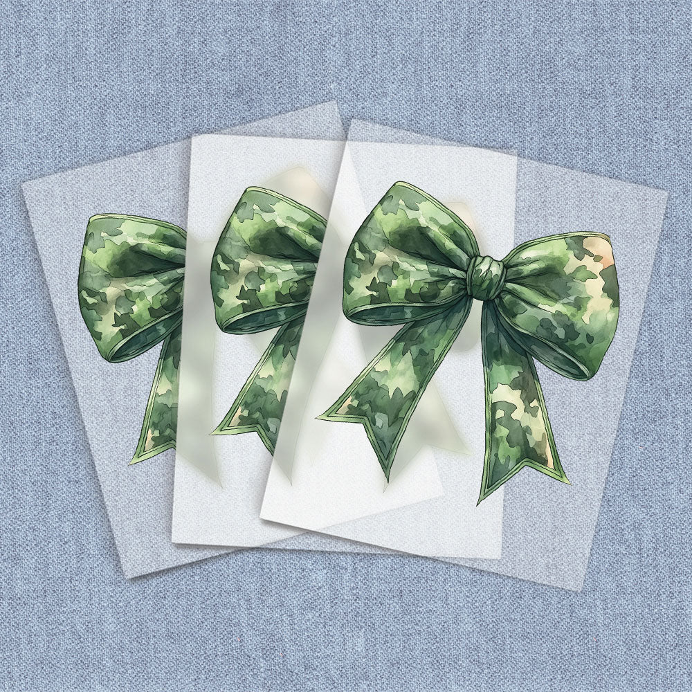 Green Camo Coquette Bow